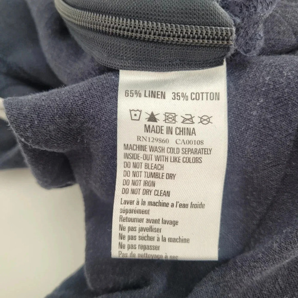 RHYTHM linen blend STEVIE WIDE LEG PANT BLUE size size 2 - Picture 10 of 10